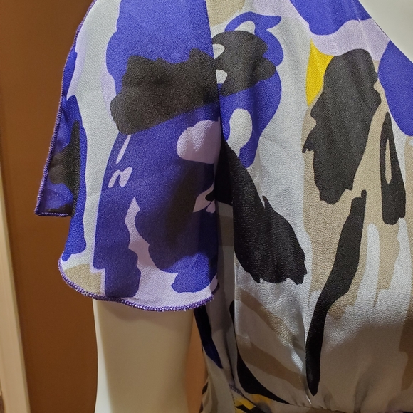 🌴 pretty purple floral summer dress Size 12. - Picture 6 of 8